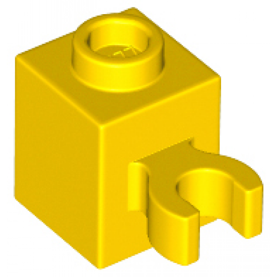 Brick, Modified 1 x 1 with Open O Clip (Vertical Grip) - Hollow Stud