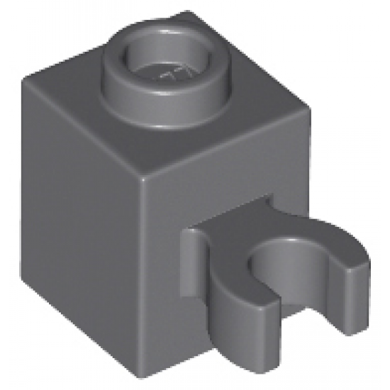 Brick, Modified 1 x 1 with Open O Clip (Vertical Grip) - Hollow Stud