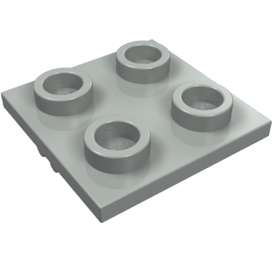 Aircraft Plate, Modified 2 x 2 Thin with Plane Single Wheel Holder