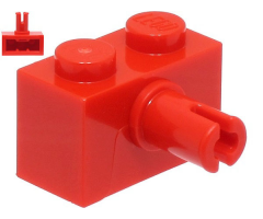 Brick, Modified 1 x 2 with Pin and Bottom Stud Holder