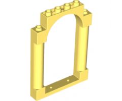 Door, Frame 1 x 6 x 7 Rounded Pillars with Top Arch and Notches