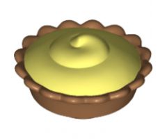 Food & Drink Pie with Bright Light Yellow Cream Filling Pattern