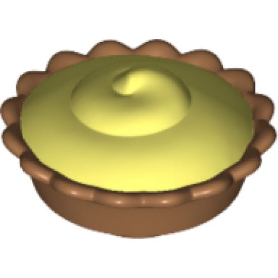 Food & Drink Pie with Bright Light Yellow Cream Filling Pattern