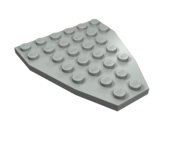 Wedge, Plate 7 x 6 without Stud Notches (Boat Bow Plate)