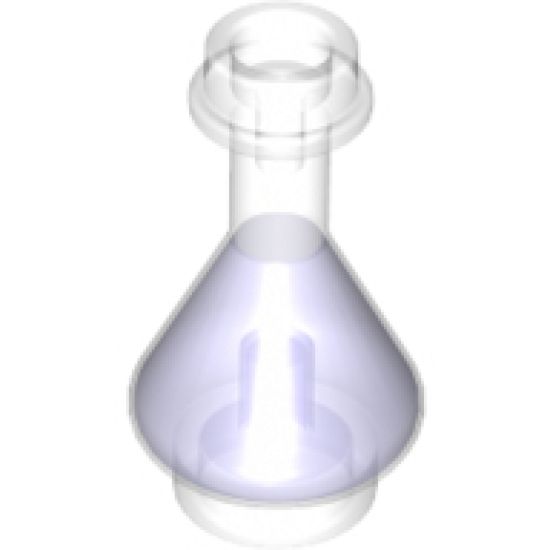 Minifigure, Utensil Bottle, Erlenmeyer Flask with Trans-Purple Fluid Pattern