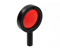 Minifigure, Utensil Magnifying Glass Thick Frame and Hollow Handle with Trans-Red Lens