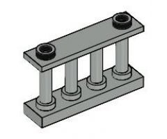 Fence 1 x 4 x 2 Spindled with 2 Studs