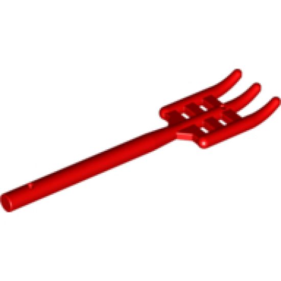 Minifigure, Utensil Pitchfork Type 2 - Flat Bottom, Soft Plastic