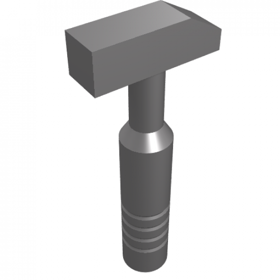 Minifigure, Utensil Tool Cross Pein Hammer - 3-Rib Handle