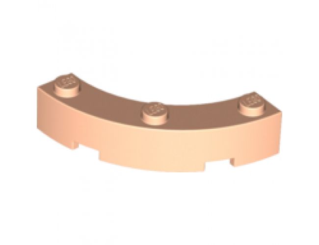 Brick, Round Corner 4 x 4 Macaroni Wide with 3 Studs