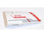 Technic, Panel Fairing # 3 Small Smooth Long, Side A with Red '31313' and Light Bluish Gray and Red Stripes Pattern (Sticker) - Set 31313
