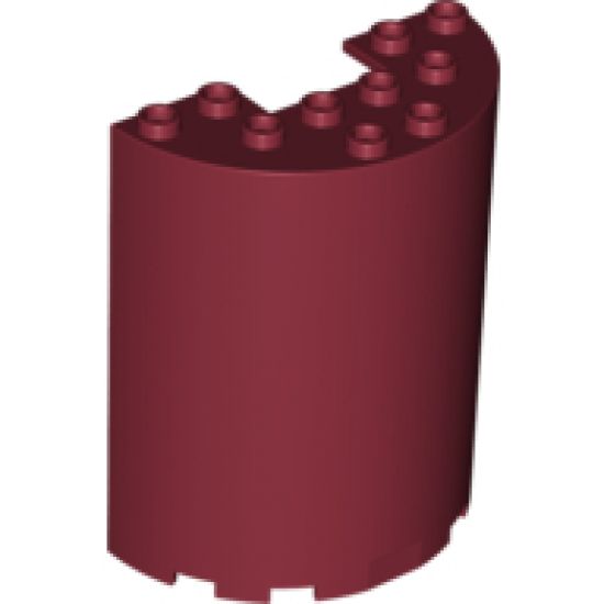 Cylinder Half 3 x 6 x 6 with 1 x 2 Cutout