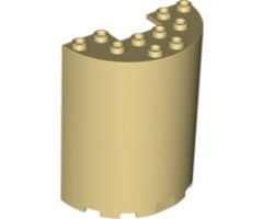 Cylinder Half 3 x 6 x 6 with 1 x 2 Cutout