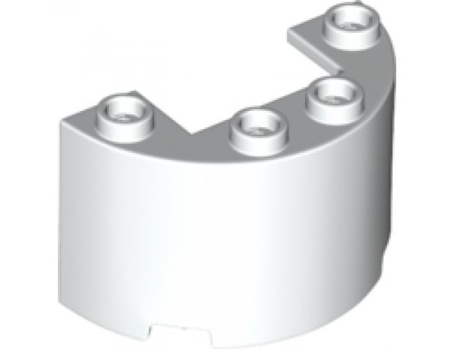 Cylinder Half 2 x 4 x 2 with 1 x 2 Cutout