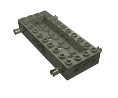 Vehicle, Base 4 x 10 x 1 1/3 with 8 x 2 Recessed Center, 4 Pins, Technic Holes