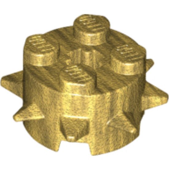 Brick, Round 2 x 2 with Spikes and Axle Hole
