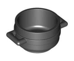 Minifigure, Utensil Pot Cauldron 3 x 3 x 1 & 3/4 with Handles
