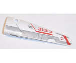 Technic, Panel Fairing # 5 Long Smooth, Side A with Red '31313' and Light Bluish Gray and Red Stripes Pattern (Sticker) - Set 31313
