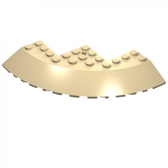 Brick, Round Corner 10 x 10 with Slope 33 Edge, Axle Hole, Facet Cutout