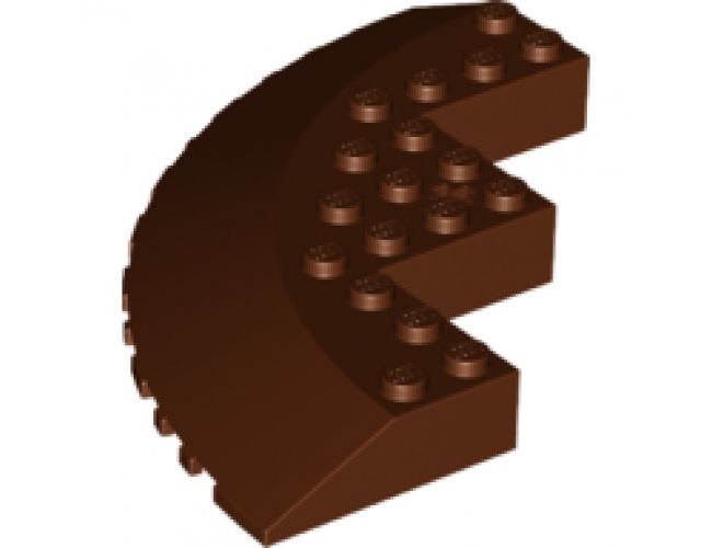 Brick, Round Corner 10 x 10 with Slope 33 Edge, Axle Hole, Facet Cutout