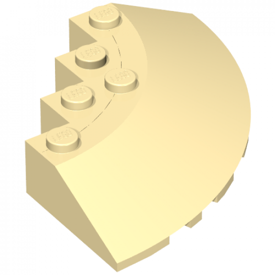 Brick, Round Corner 6 x 6 with Slope 33 Edge, Facet Cutout