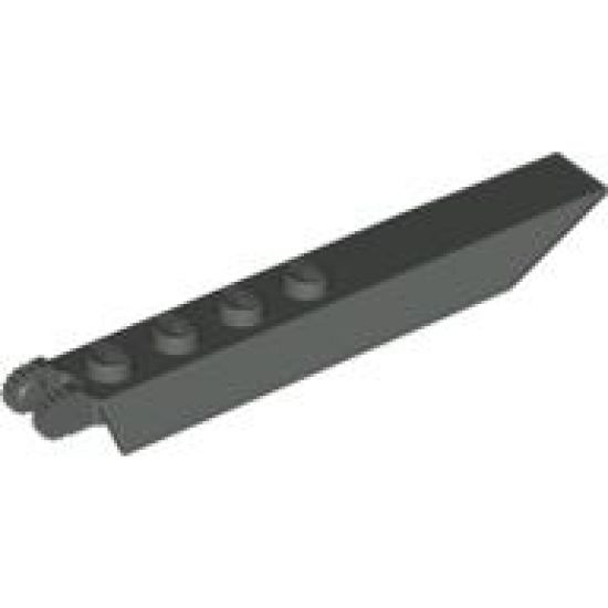 Hinge Plate 1 x 8 with Angled Side Extensions, 9 Teeth and Rounded Plate Underside