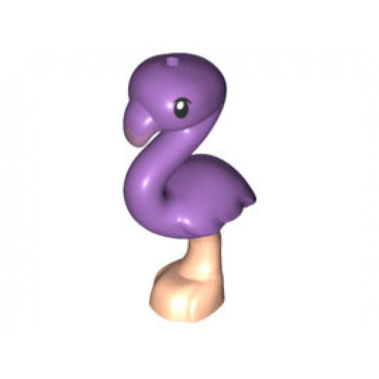 Bird, Flamingo Friends with Medium Lavender Body, Black Eyes and Metallic Pink Beak Pattern