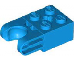 Technic, Brick Modified 2 x 2 with Ball Socket and Axle Hole - Straight Forks with Round Ends and Closed Sides