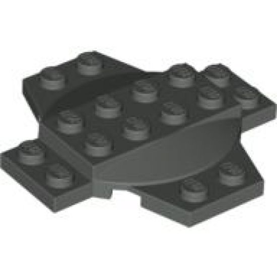 Plate, Modified 6 x 6 x 2/3 Cross with Dome