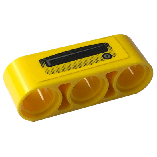 Technic, Liftarm Thick 1 x 3 with Keyhole and Door Handle Pattern Model Left Side (Sticker) - Set 42122