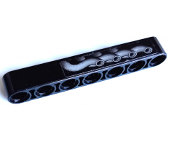 Technic, Liftarm Thick 1 x 7 with 4 Silver Exhaust Pipes Pattern Model Left Side (Sticker) - Set 42106