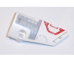 Technic, Panel Fairing # 4 Small Smooth Long, Side B with White '31313' and Light Bluish Gray and Red Pattern (Sticker) - Set 31313