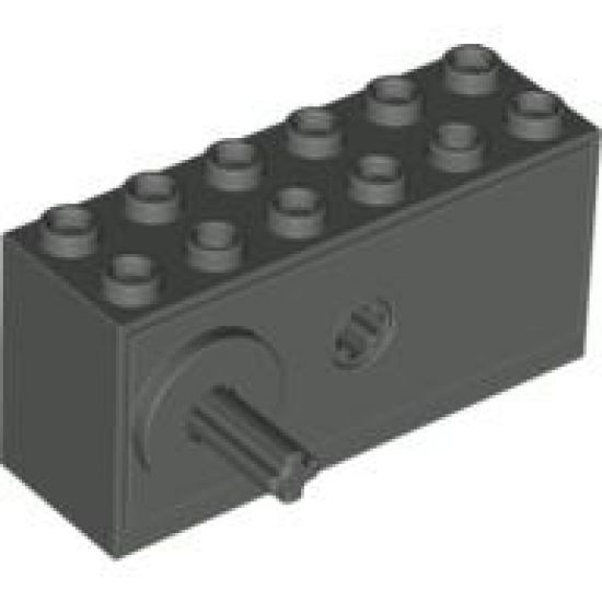 Motor, Non-Electric Windup 2 x 6 x 2 1/3 with Raised Shaft Base - Long Axle (Sports)