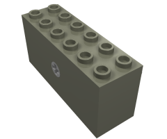 Motor, Non-Electric Windup 2 x 6 x 2 1/3 without Raised Shaft Base - Short Axle (Sports)