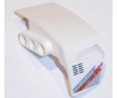 Technic, Panel Car Mudguard Left with Light Bluish Gray and Red Stripes and Black Grille Pattern (Sticker) - Set 31313