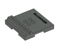 Tile, Modified 6 x 6 x 2/3 with 4 Studs and Embossed 'SPORTS'