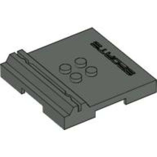 Tile, Modified 6 x 6 x 2/3 with 4 Studs and Embossed 'SPORTS'