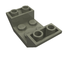 Slope, Inverted 45 4 x 2 Double with 2 x 2 Cutout
