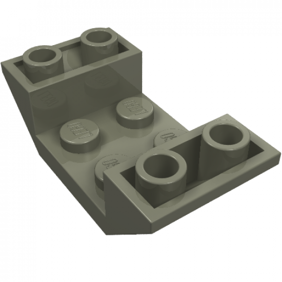 Slope, Inverted 45 4 x 2 Double with 2 x 2 Cutout