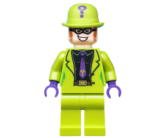 The Riddler - Black Shirt and Dark Purple Tie