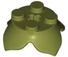 Plant Leaves 2 x 2 with 4 Petals and Axle Hole