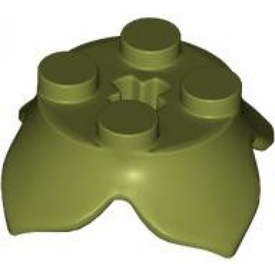 Plant Leaves 2 x 2 with 4 Petals and Axle Hole