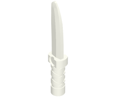 Minifigure, Weapon Knife with Flat Hilt End and Curved Blade, Cross Hatched Grip