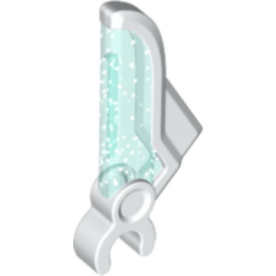 Minifigure, Body Wear Wing 1 x 3 with Clip and Glitter Trans-Light Blue Pattern