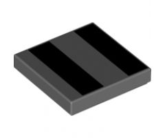 Tile 2 x 2 with 2 Black Stripes Pattern