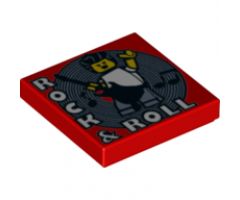 Tile 2 x 2 with 'Rock & Roll' Pattern