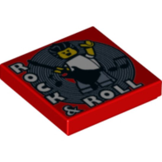 Tile 2 x 2 with 'Rock & Roll' Pattern