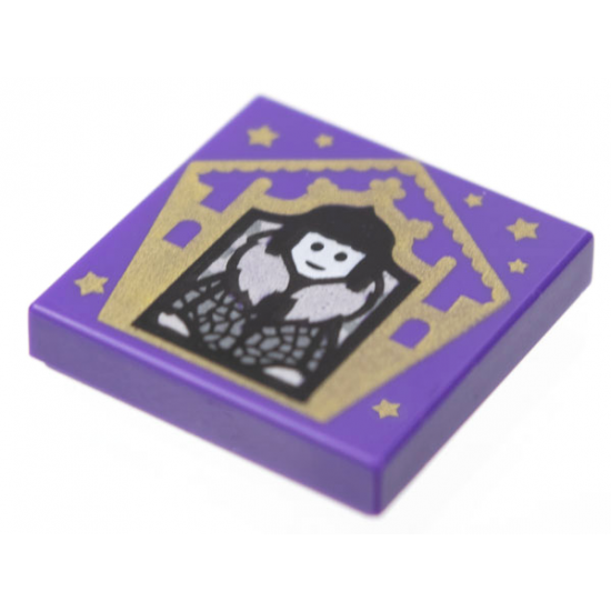 Tile 2 x 2 with HP Chocolate Frog Card Olympe Maxime Pattern