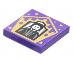 Tile 2 x 2 with HP Chocolate Frog Card Severus Snape Pattern