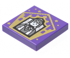 Tile 2 x 2 with HP Chocolate Frog Card Jocunda Sykes Pattern